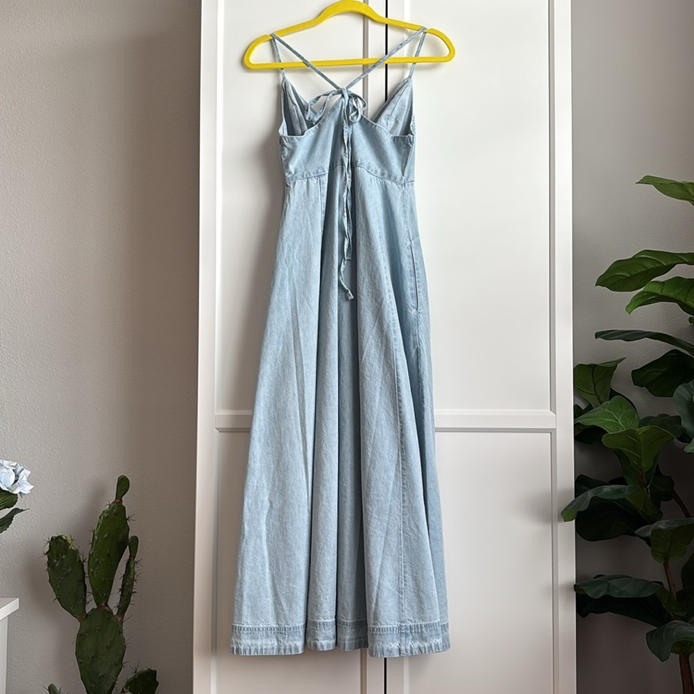 NWT Free People Via Denim Midi Dress, XS - Picture 6 of 7